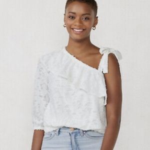 NWOT LC BY LAUREN CONRAD COLD ONE SHOULDER TOP SIZE S